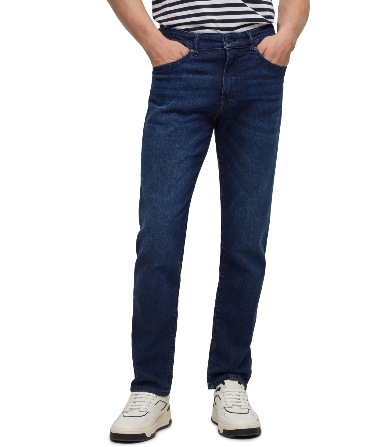 Hugo Boss Regular-fit Jeans In Blue Comfort-stretch Denim