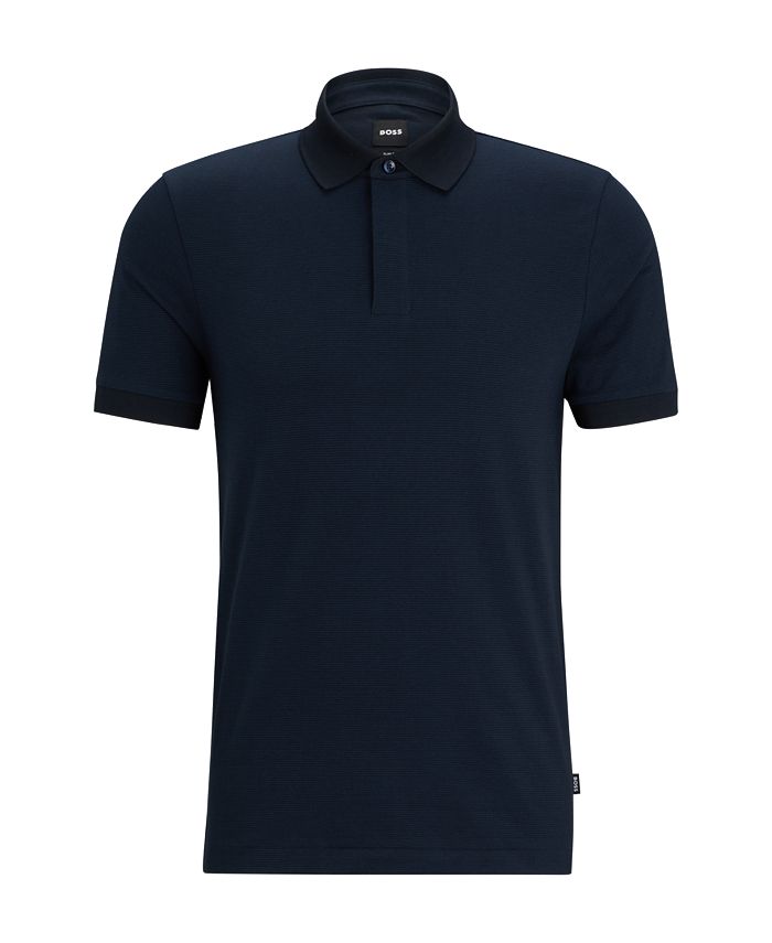 Hugo Boss Men s Slim Fit Micro Pattern Polo Shirt Macy s