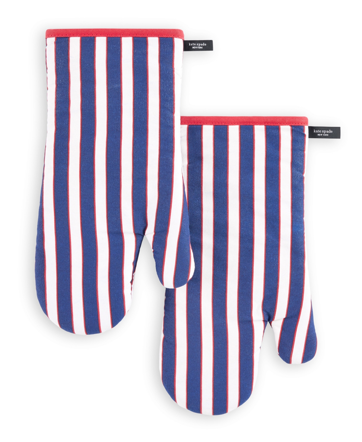 kate spade new york Botanical Stripe Oven Mitt 2-Pack Set, - Red