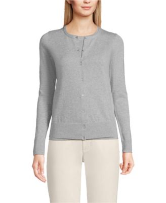 Women's Fine Gauge Cotton Cardigan Sweater