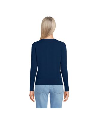 Women's Fine Gauge Cotton Cardigan Sweater