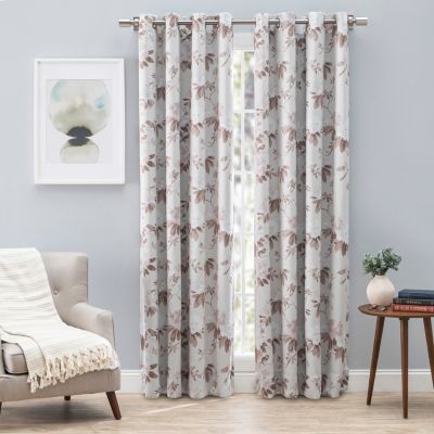 Mystic Garden Floral Blackout Grommet Curtain Panel 52"W x 84"L