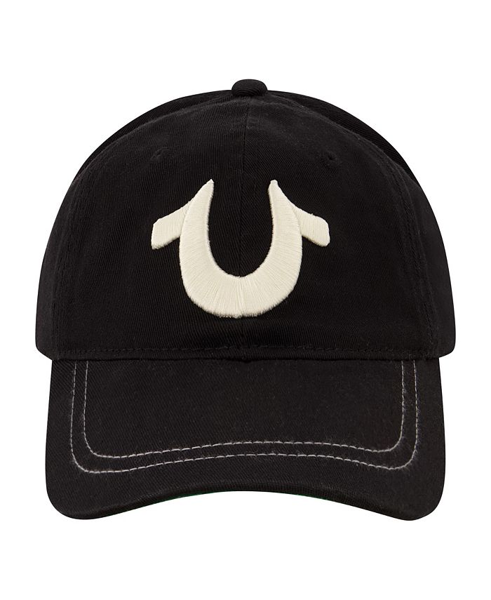 Concept One Cap, 5 Panel Cotton Twill Boys Baseball Hat with Horseshoe  Logo, Adjustable Hook and Loop Closure