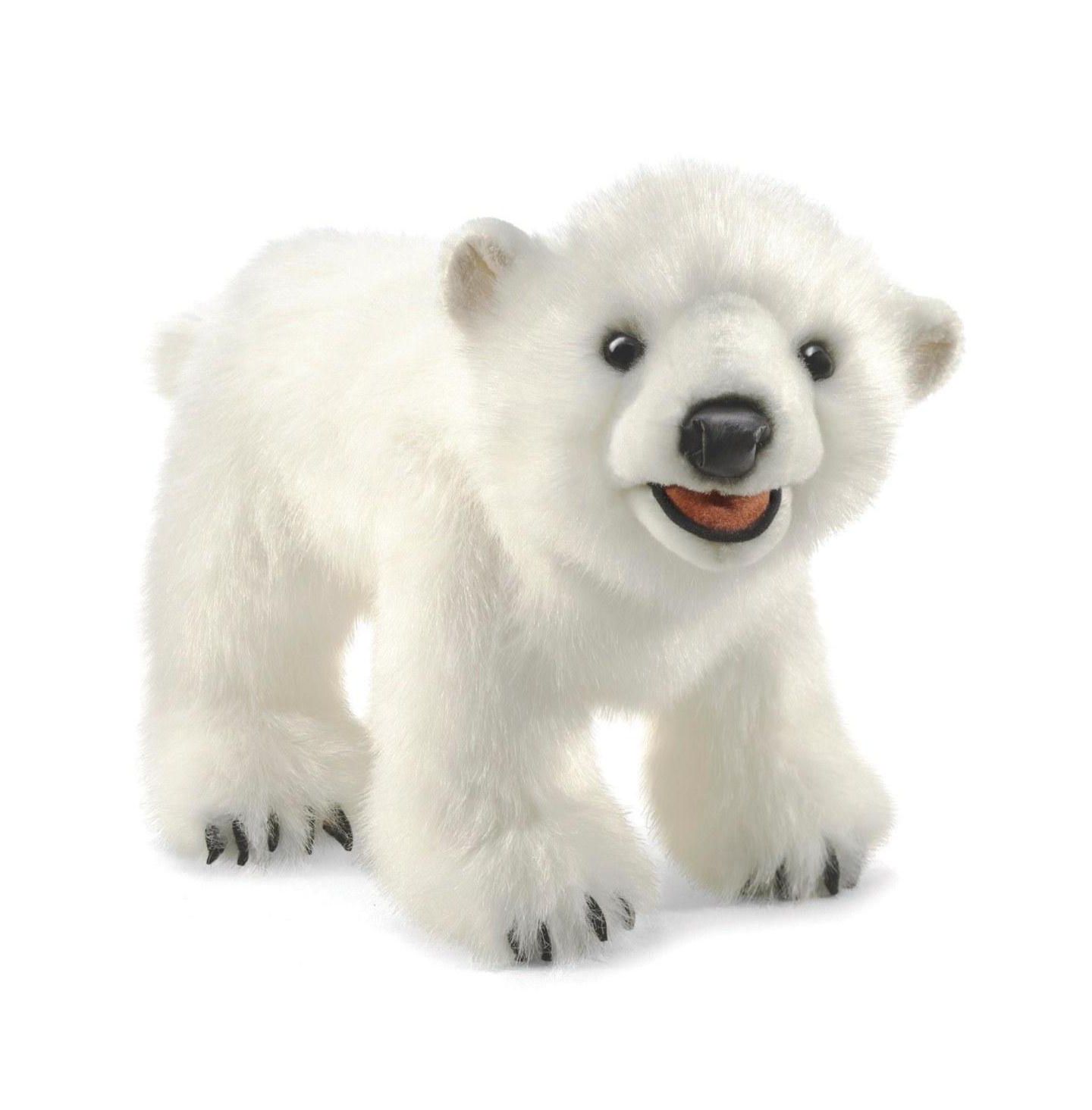Детская игрушка Folkmanis Soft Polar Bear Hand Puppet — фото 1
