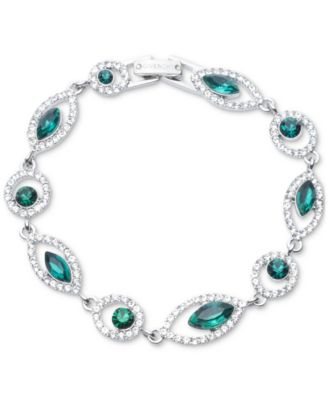 Givenchy Silver Crystal Link Bracelet $78 Givenchy Silver Tone Blue Crystal Link Bracelet #41 GB  main image 3