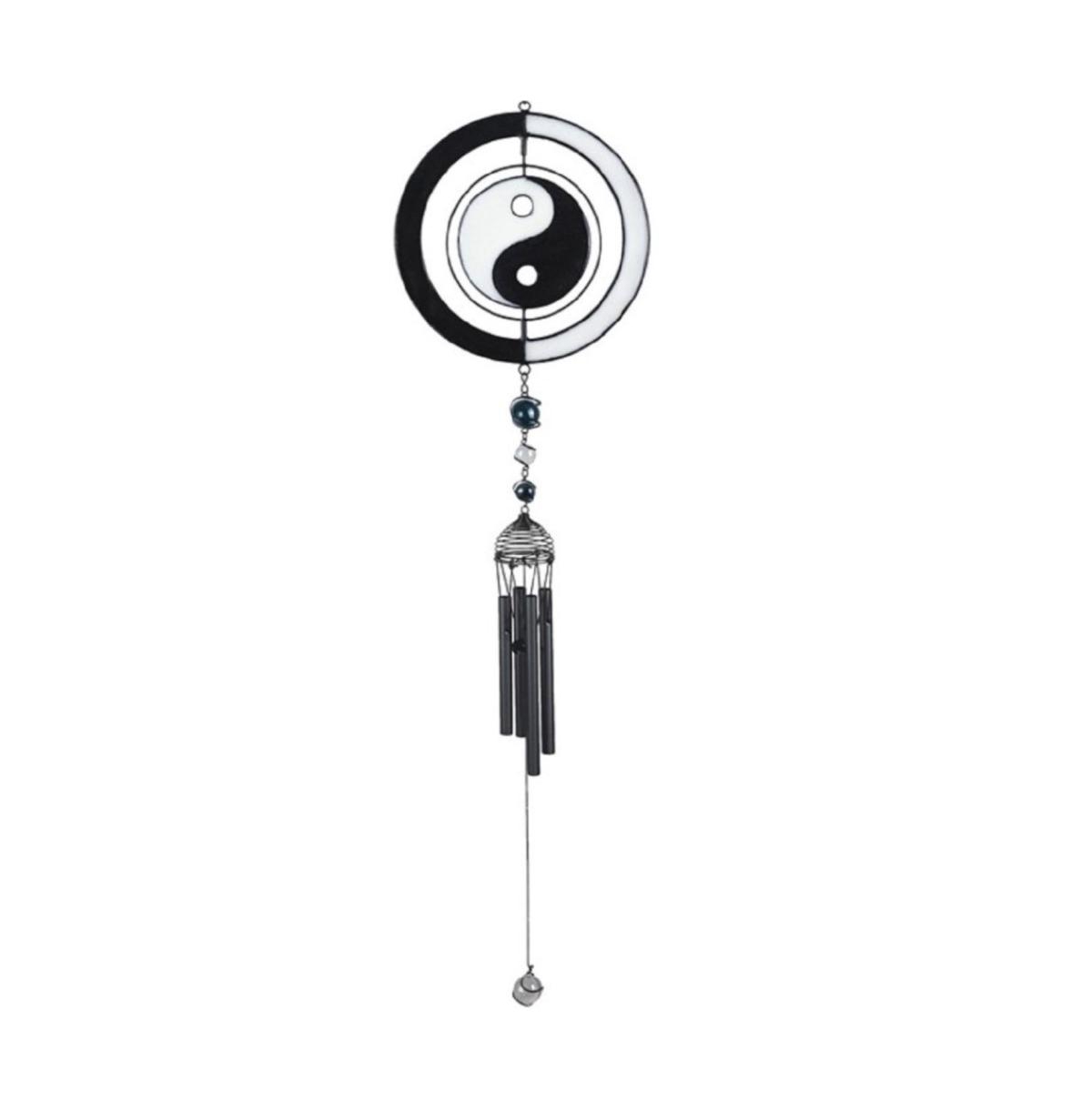 33" Long Ying Yang Oriental Wind Chime - Multi