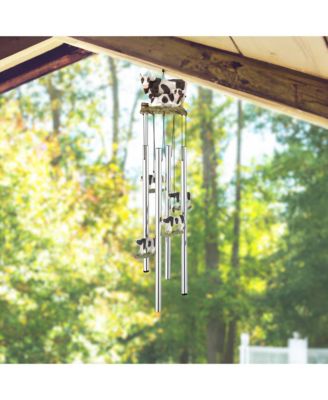 23" Long Round Top Cow Wind Chime Home Decor Perfect Gift for House Warming, Holidays and Birthdays