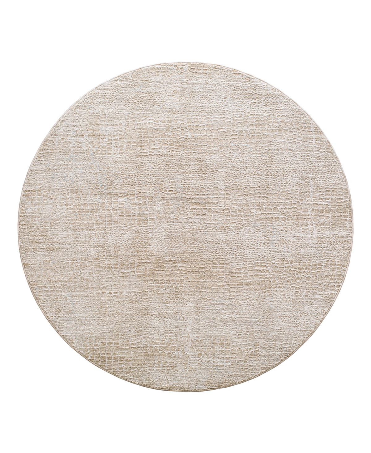 Surya Masterpiece High-Low Mpc-2306 7'10in x 7'10in Round Area Rug - Taupe