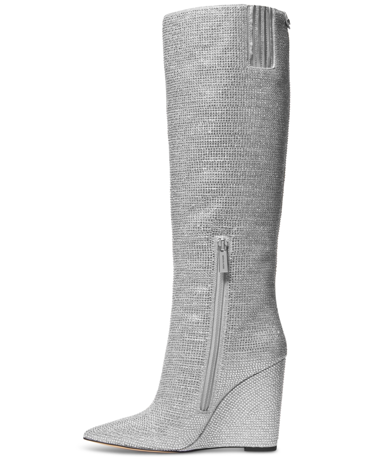 Shop Michael Kors Michael  Women's Isra Pointed-toe Wedge Dress Boots In Black Snake