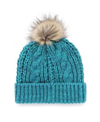 Women's Teal Charlotte Hornets Meeko Cuffed Knit Hat with Pom