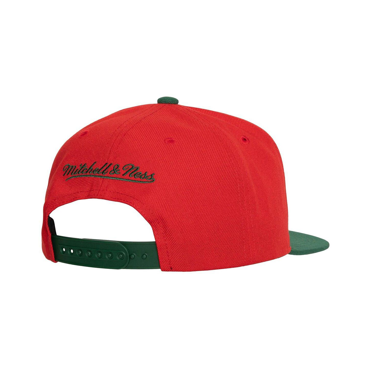 Мужские головные уборы Mitchell & Ness Red New Jersey Devils Core Team Ground 2.0 Snapback Hat — фото 2