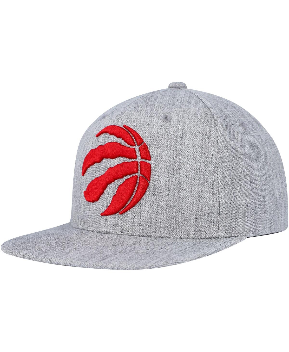 Shop Mitchell & Ness Men's  Heather Gray Toronto Raptors Hardwood Classics 2.0 Snapback Hat