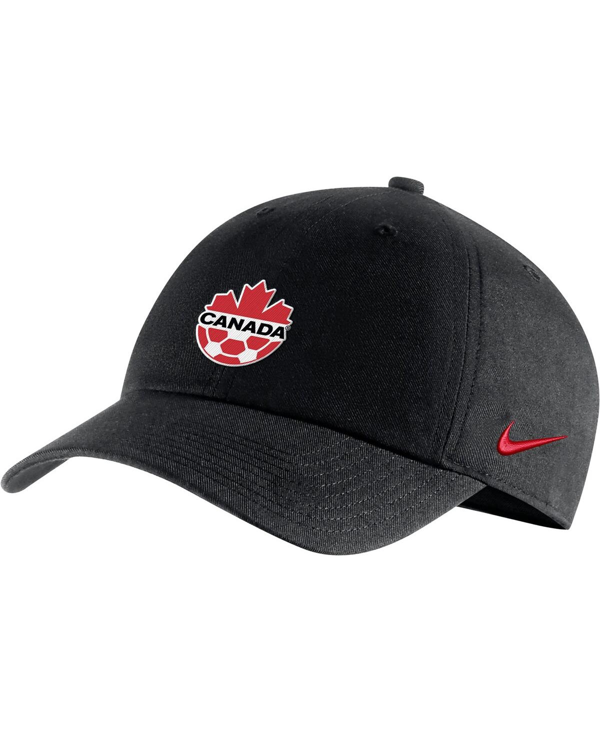 Shop Nike Men's  Black Canada Soccer Campus Adjustable Hat