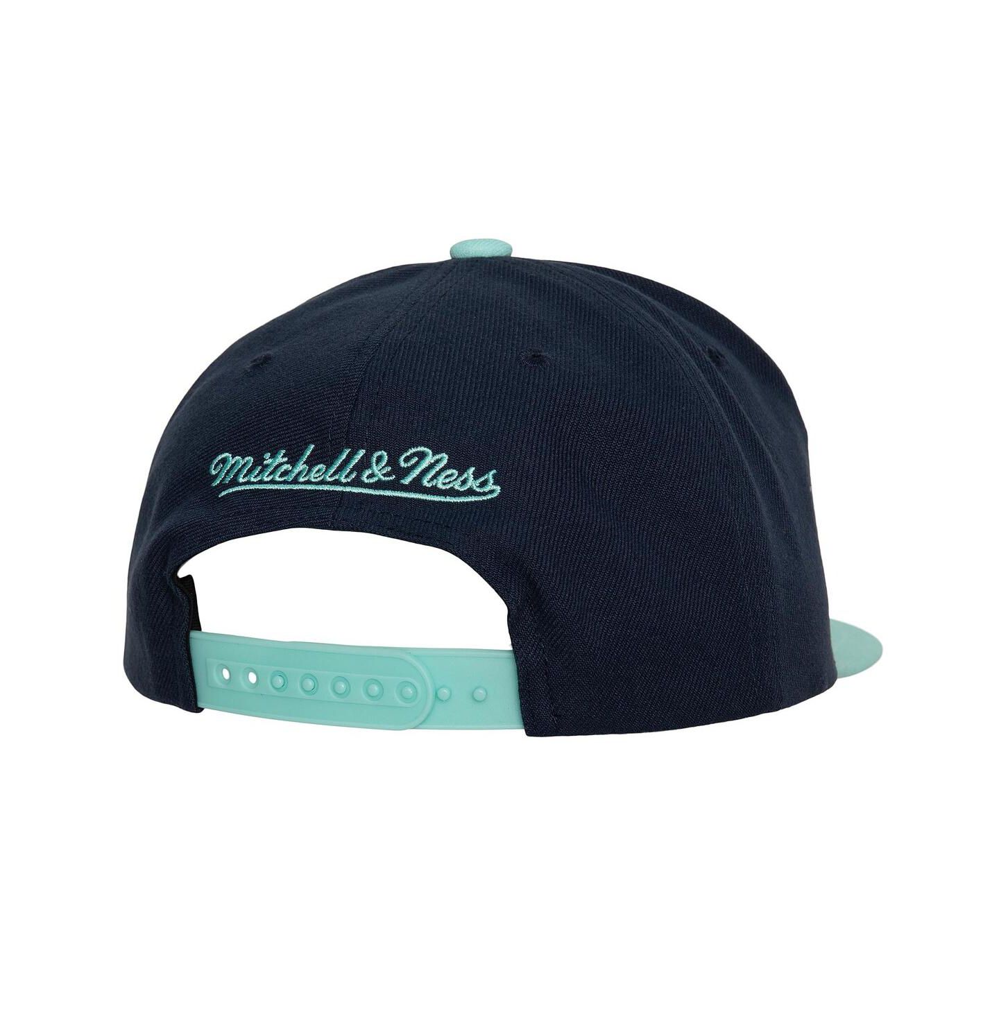 Мужская кепка Mitchell & Ness Navy Seattle Kraken Core Team Ground 2.0 Snapback Hat — фото 2