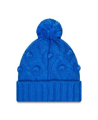 Women's Royal Los Angeles Rams Toasty Cuffed Knit Hat with Pom