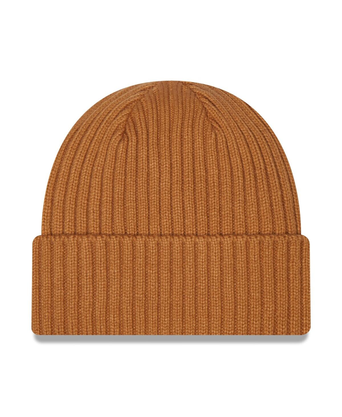 Men's New EraNc State Wolfpack Core Classic Cuffed Knit Hat - Light Brown