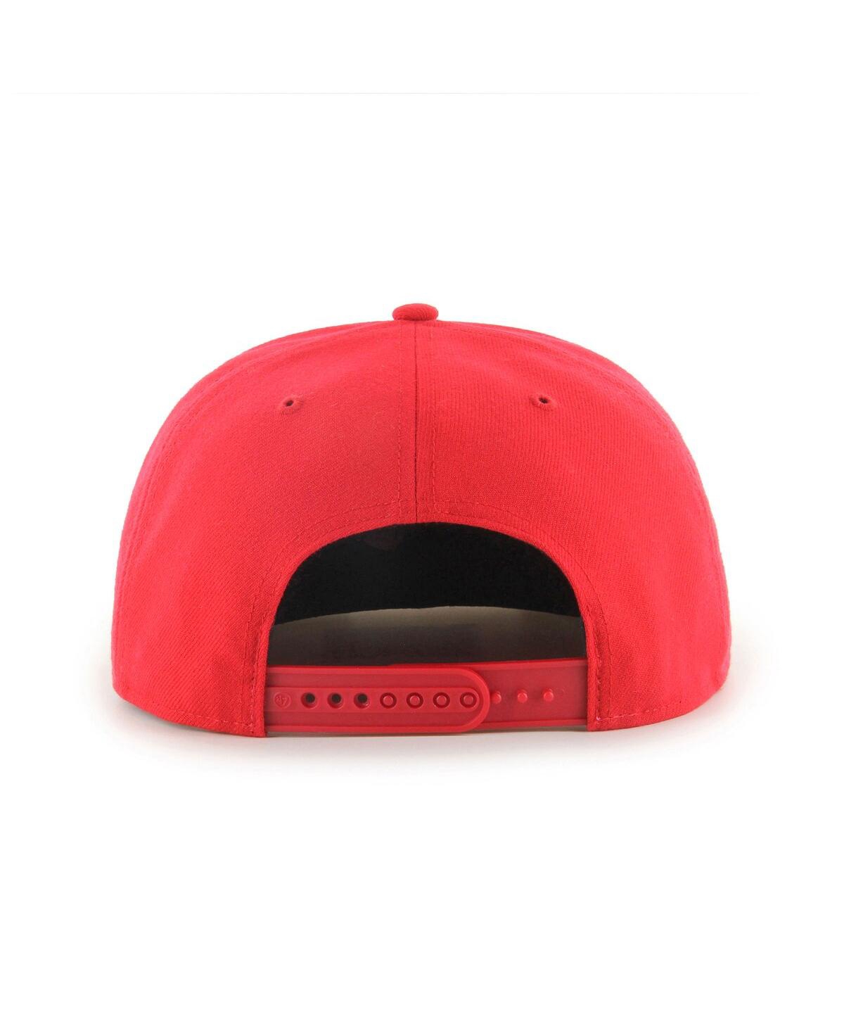Shop 47 Brand Men's ' Red Portland Trail Blazers Sure Shot Captain Snapback Hat