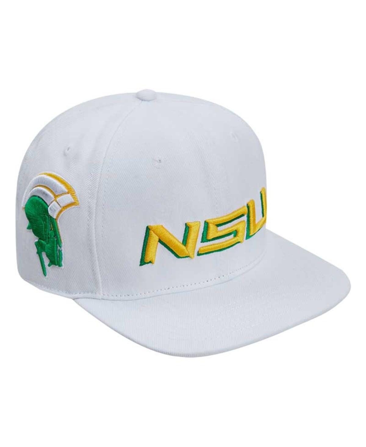 Shop Pro Standard Men's  White Norfolk State Spartans Evergreen Wool Snapback Hat