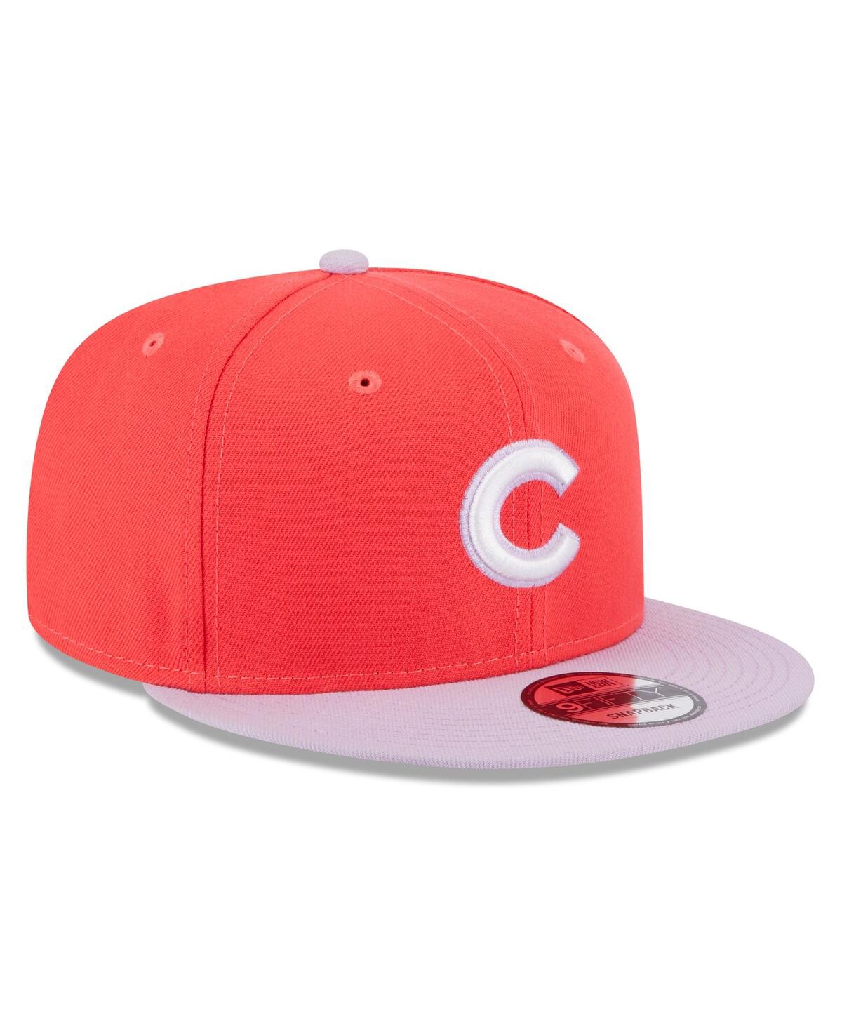 New Era Men's  Red, Purple Chicago Cubs Spring Basic Two-tone 9fifty Snapback Hat In Red,purple