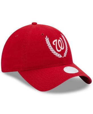 Women's Red Washington Nationals Leaves 9TWENTY Adjustable Hat