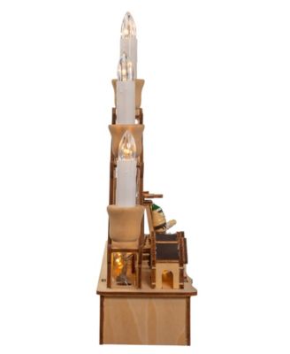10.25" Wooden LED Light-Up Musical and Motion Christmas Village