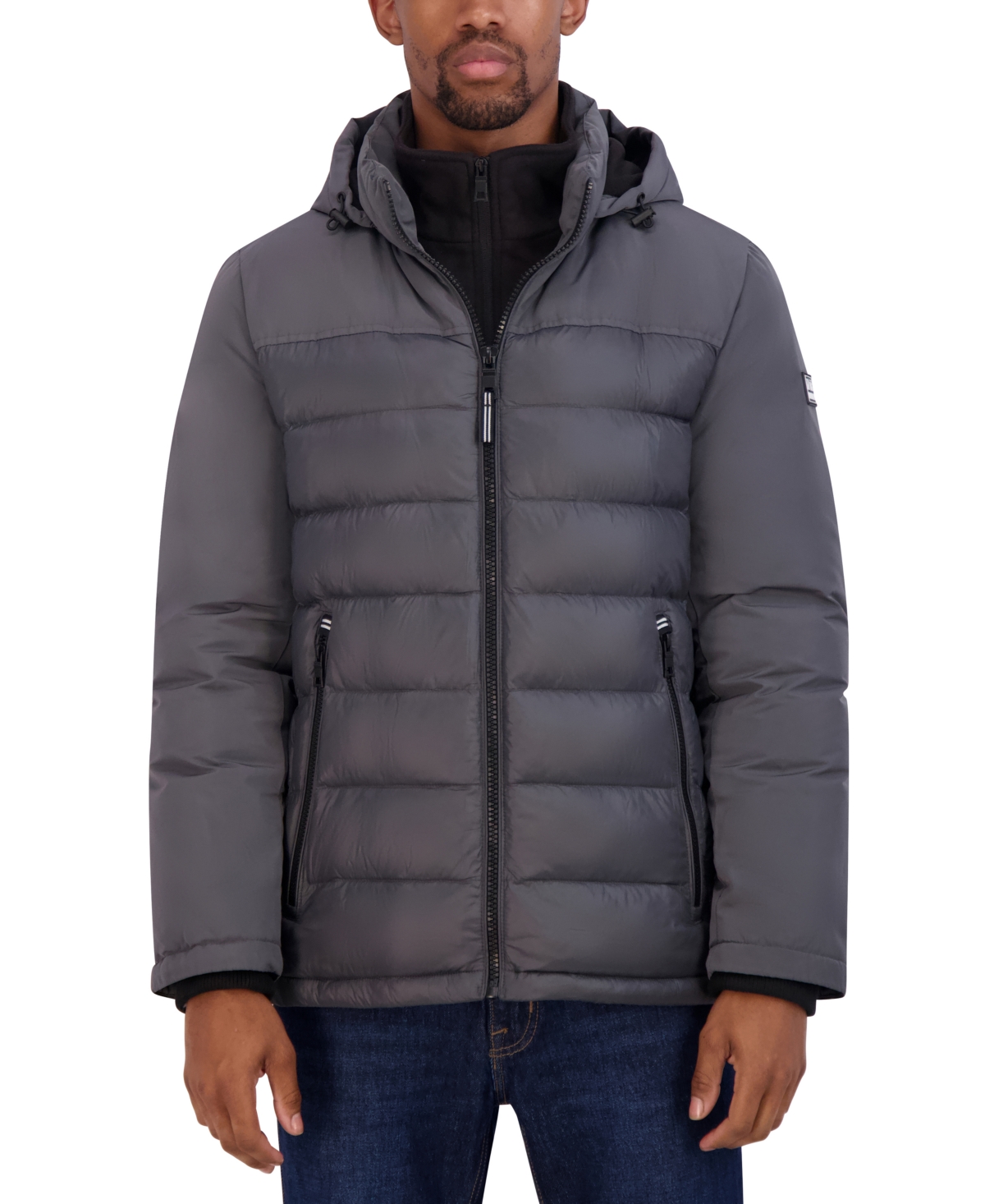 Nautica Men's Mixed Media Puffer Jacket