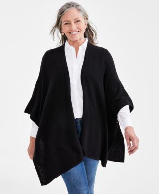 Style & Co Women's Knit Ruana Open-Front Sweater, Created for Macy's ...