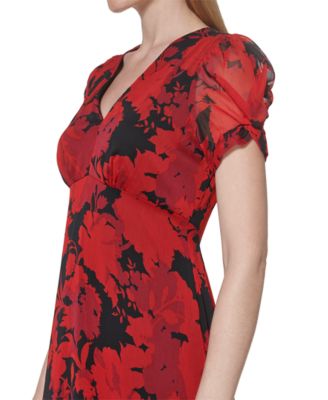 calvin klein empire waist dress Calvin Klein Empire Waist Seamed Midi Dress In Malachite