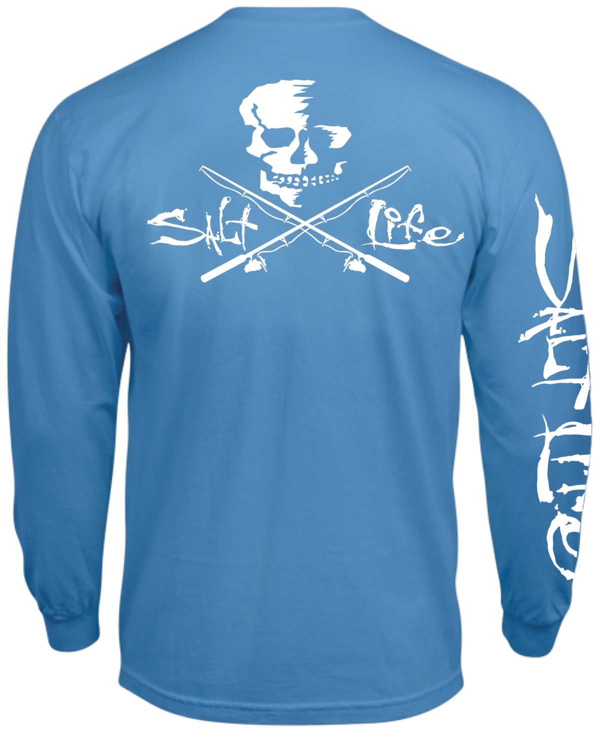 Salt Life Men's Skull & Poles Long-sleeve T-shirt In Azure