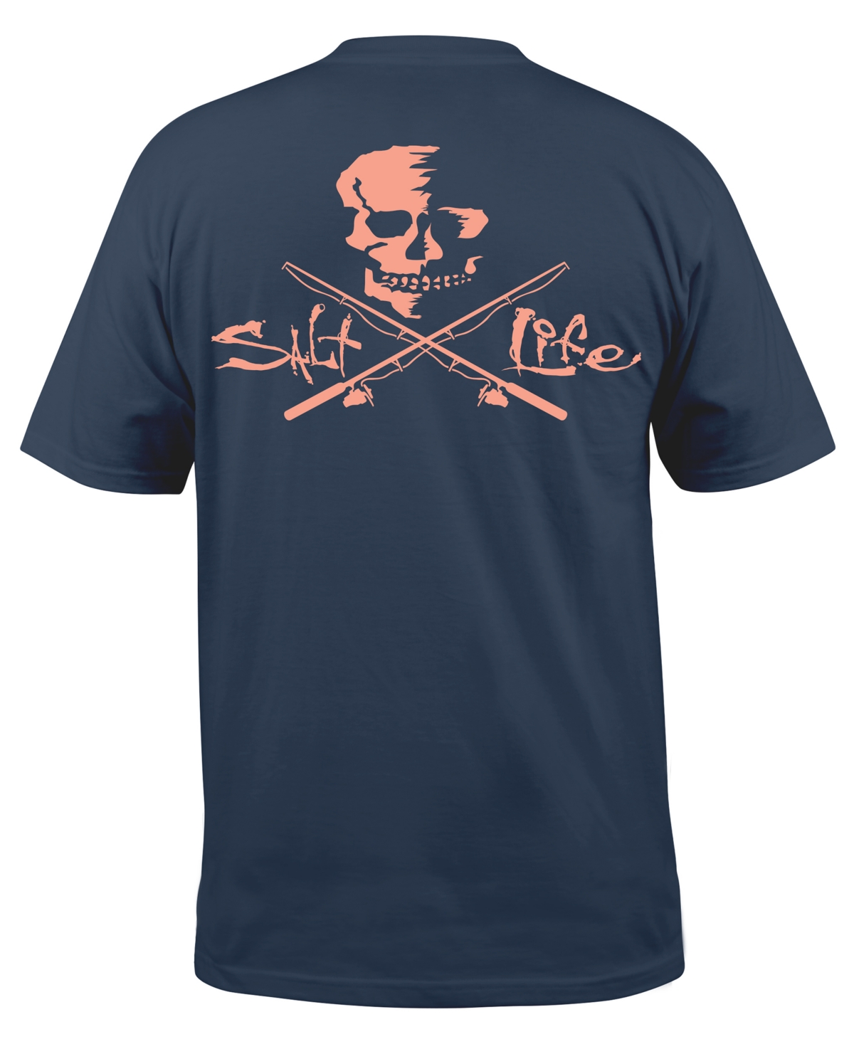 Men's Salt Life Skull And Poles Graphic Short-Sleeve T-Shirt - Washed Navy