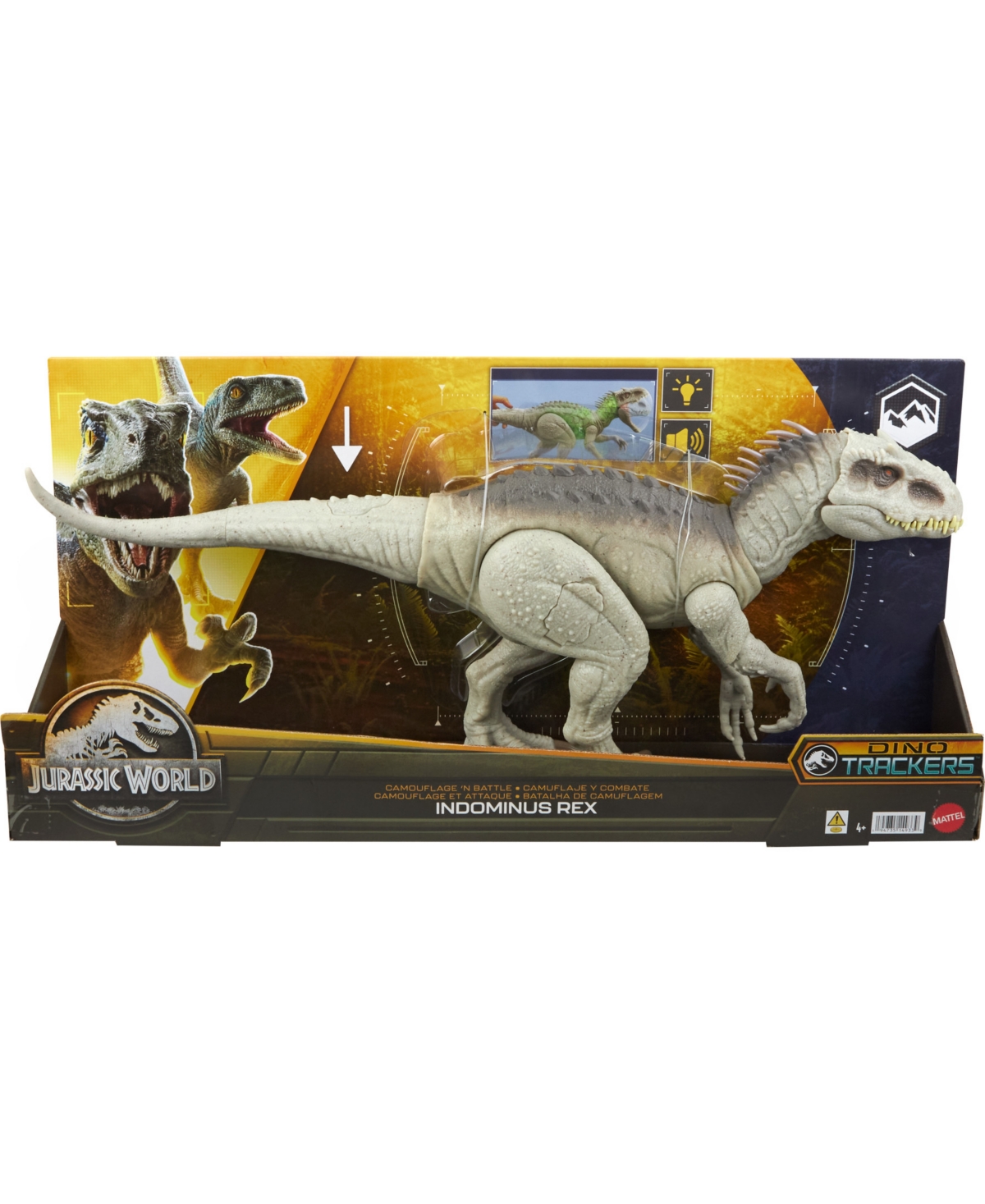 Shop Jurassic World Camouflage Battle Indominus Rex Action Figure Toy In Multi-color