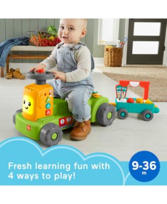 Laugh Learn 4-in-1 Farm to Market Tractor Ride-on Learning Toy 