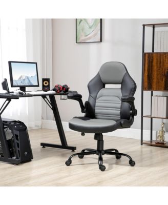 Ergonomic Gaming Chair, Racing Style Computer Chair, Executive Home Office Desk Chair with Metal, Tilt, Adjustable Height, and 360 Swivel Wheels, Black/Grey