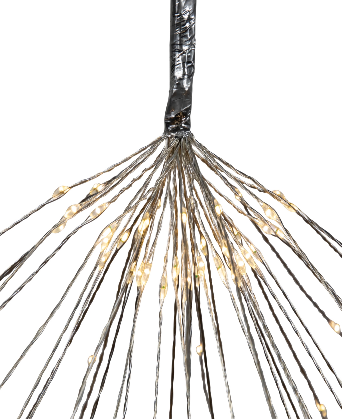 Northlight 20" Light Emitting Diode (led) Lighted Firework Branch Christmas Decoration Warm Lights In Silver