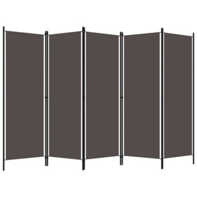 98.4"x70.9" Fabric 5-Panel Room Divider Anthracite