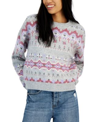 Sugar Moon - Juniors' NYC Alliance Fair Isle Sweater