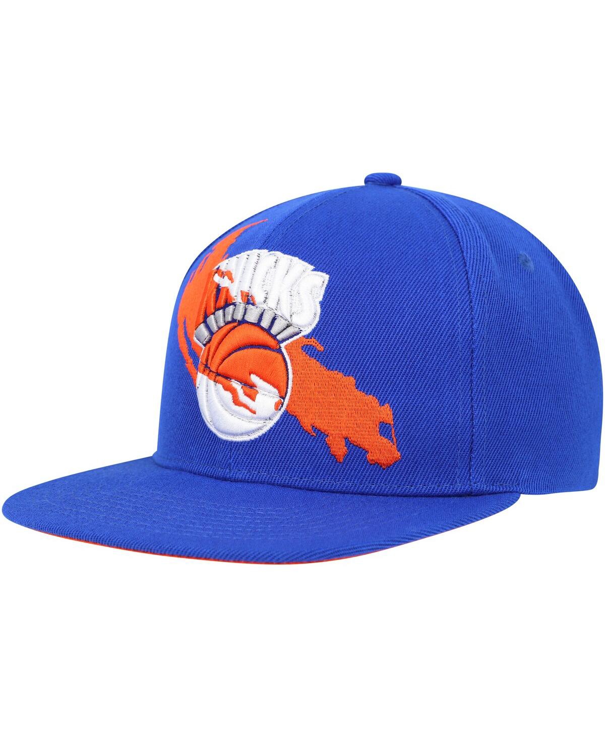 Mitchell & Ness Men's  Blue New York Knicks Paint By Numbers Snapback Hat