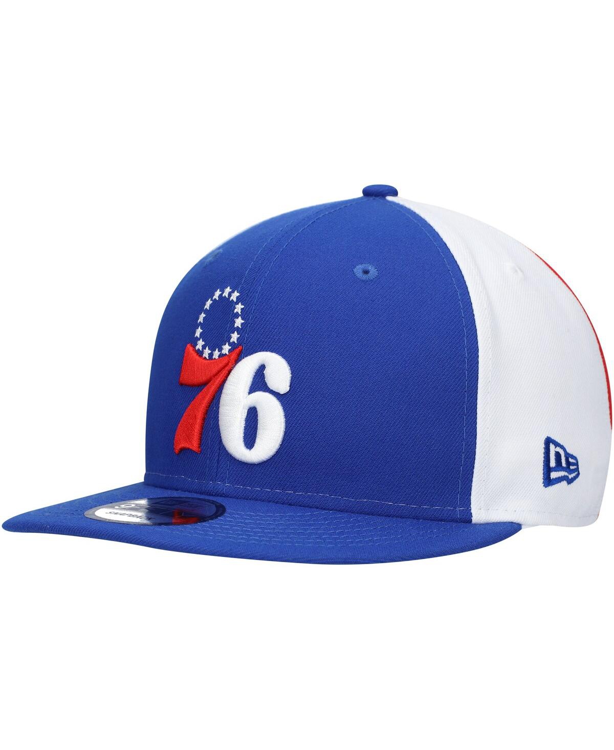 New Era Royal Philadelphia 76ers Pop Panels 9fifty Snapback Hat In Royal