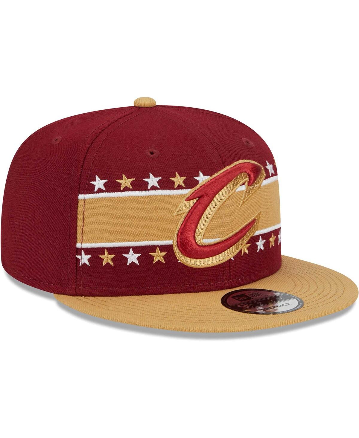 Men's New Era Wine Cleveland Cavaliers Back Half 59FIFTY Fitted Hat