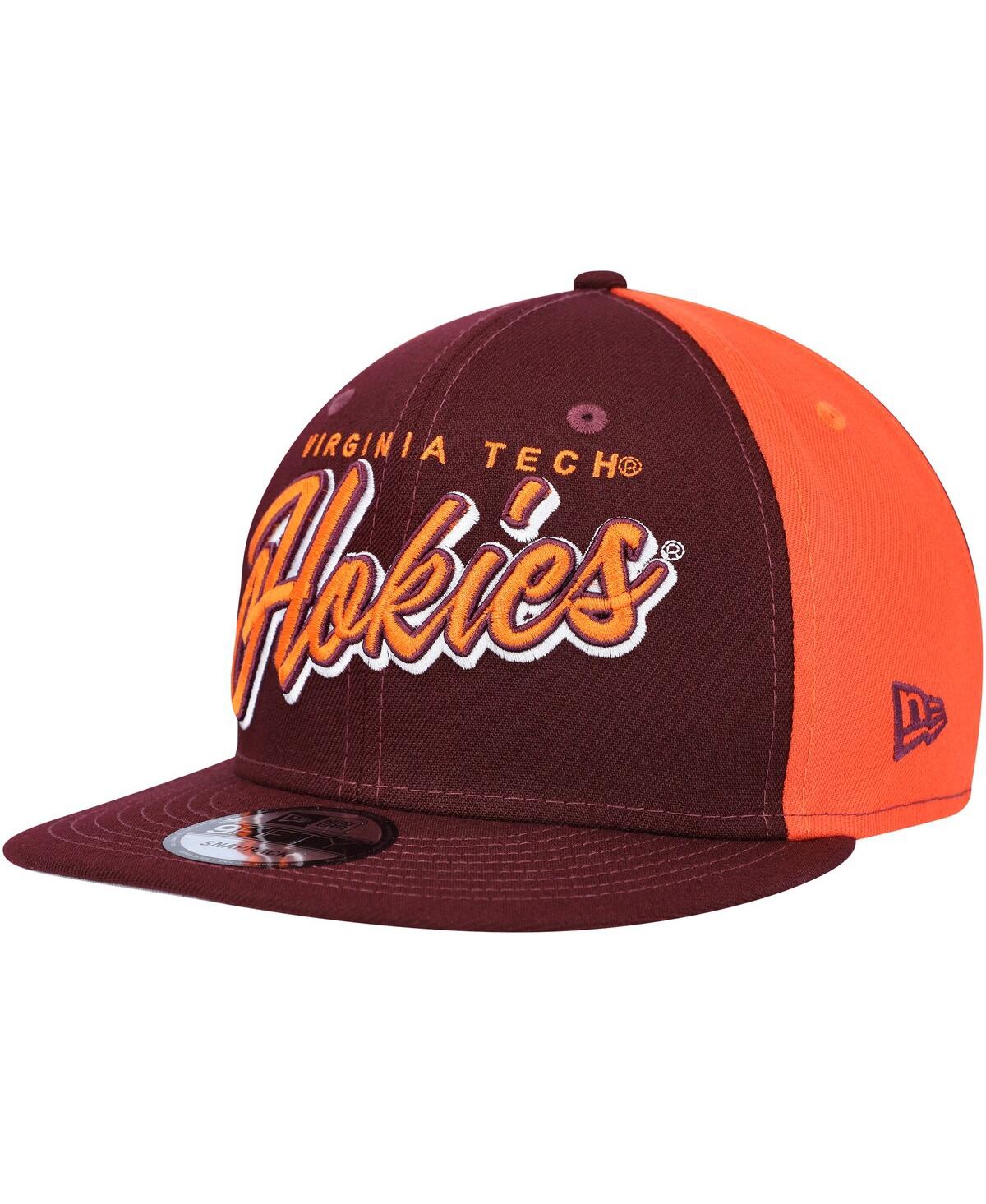 NEW ERA MEN'S NEW ERA MAROON VIRGINIA TECH HOKIES OUTRIGHT 9FIFTY SNAPBACK HAT 