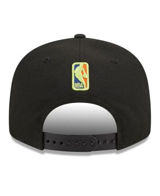 Men's Black Brooklyn Nets Neon Pop 9FIFTY Snapback Hat