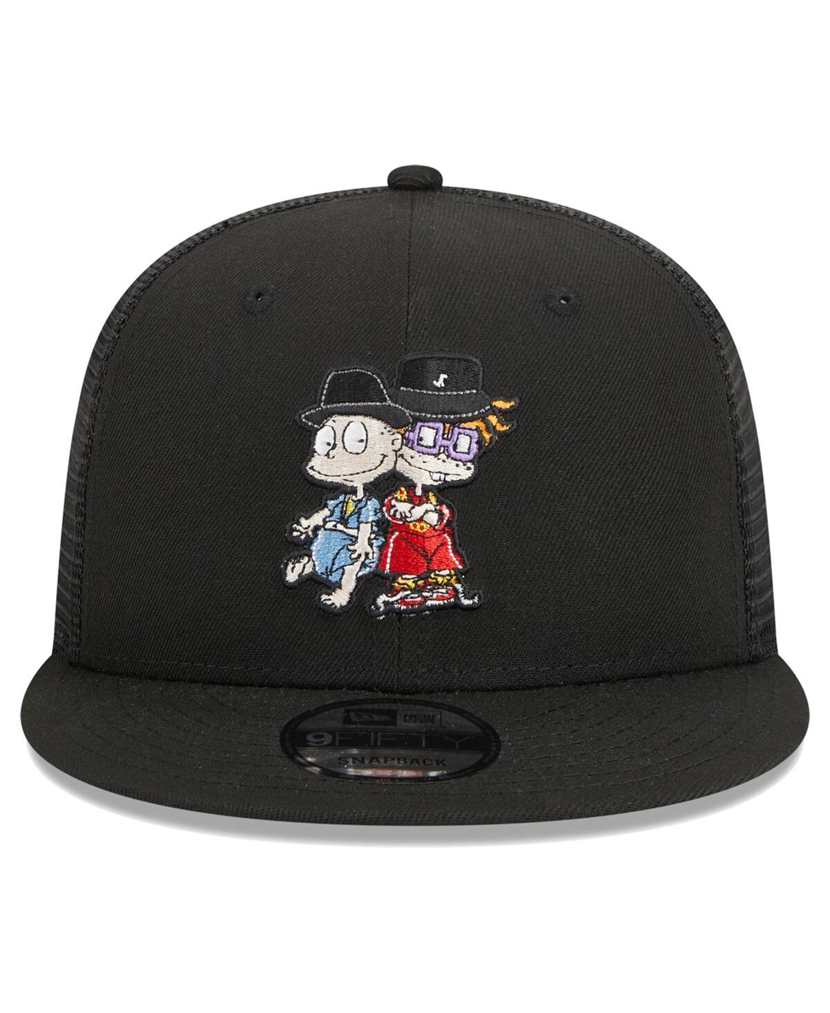 New Era Men's  Black Rugrats Tommy & Chucky Trucker 9fifty Snapback Hat In Black