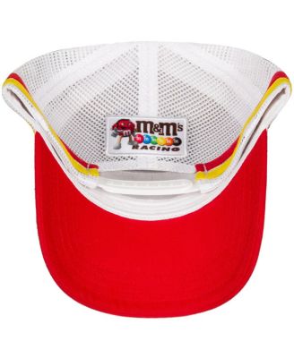 Men's Red, White Kyle Busch Retro Stripe Snapback Adjustable Hat