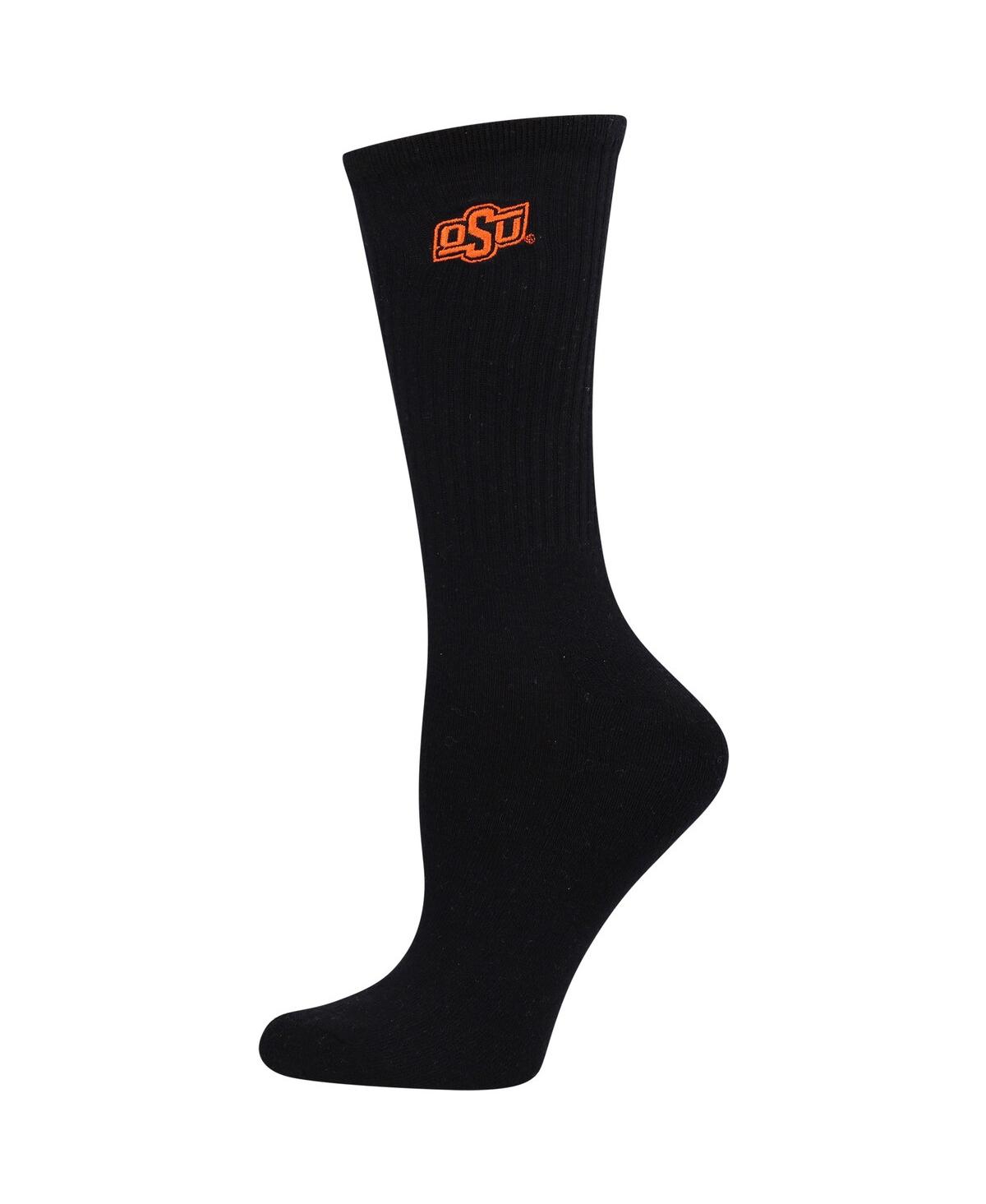 Shop Zoozatz Women's  Black, White Oklahoma State Cowboys 2-pack Quarter-length Socks In Black,white