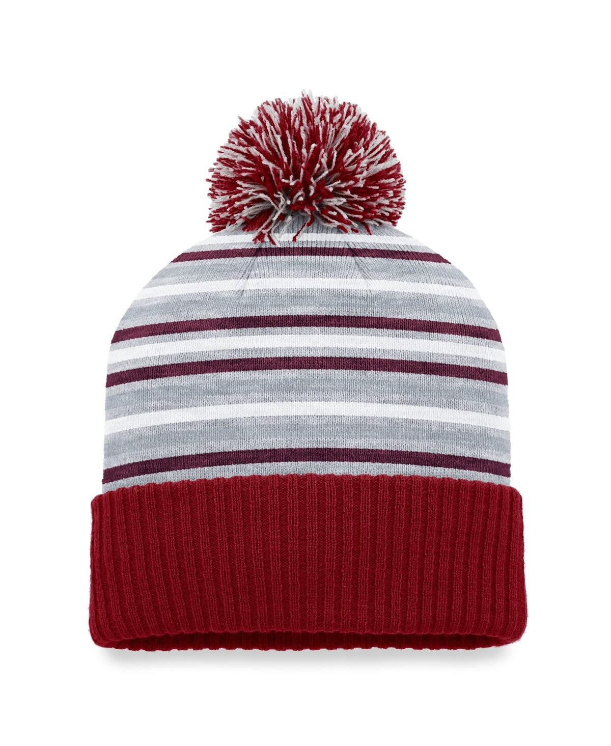 Top Of The World Maroon Mississippi State Bulldogs Dash Cuffed Knit Hat With Pom In Maroon