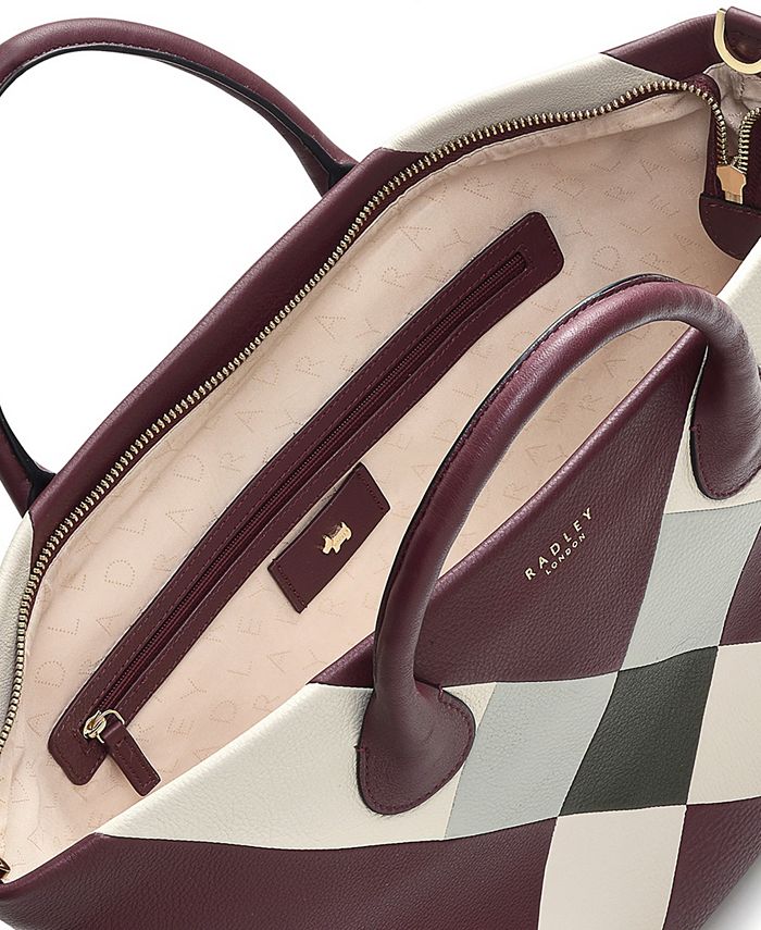 Radley London Aster Way Diamond Patchwork Extra Large Zip Top Satchel