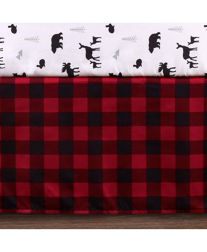 The Peanutshell Buffalo Plaid 7 Piece Baby Nursery Crib Bedding Set