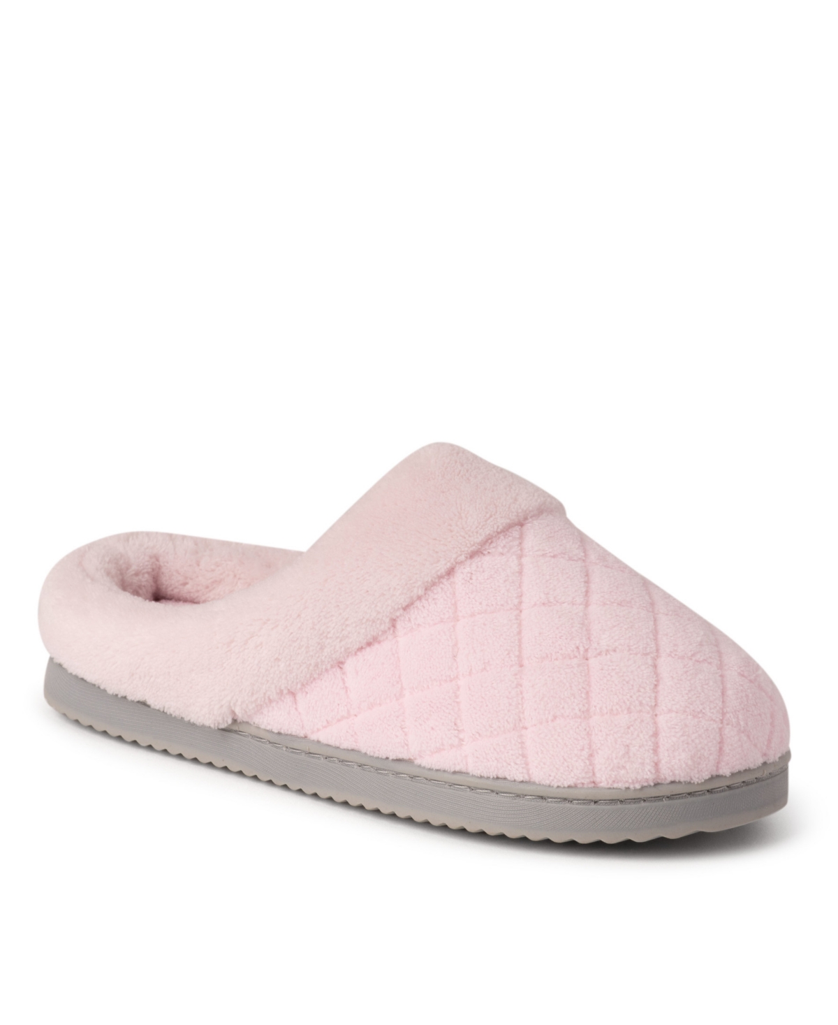 Shop Dearfoams Women's Libby Quilted Terry Clog Slippers In Fresh Pink