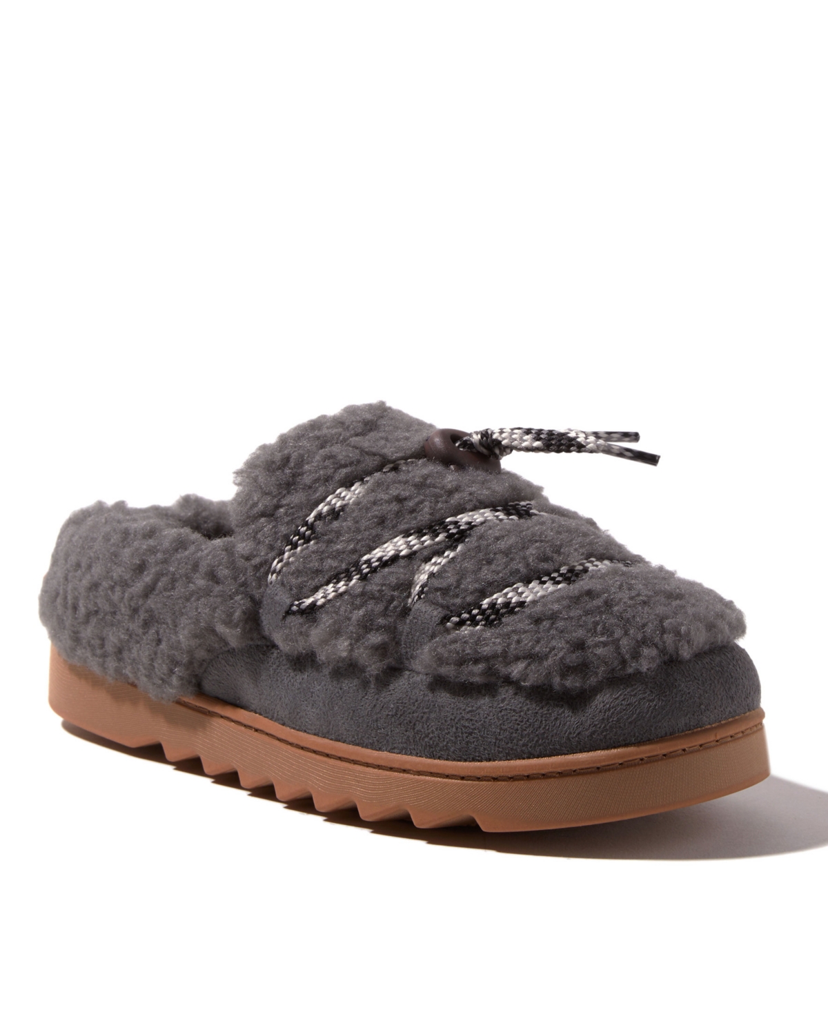 Women's Giselle Lace Up Teddy Mule Slippers - CrÃ¨me Brulee