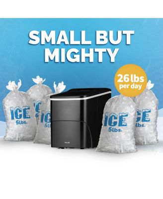 26 lbs. Countertop Bullet Ice Maker in Black